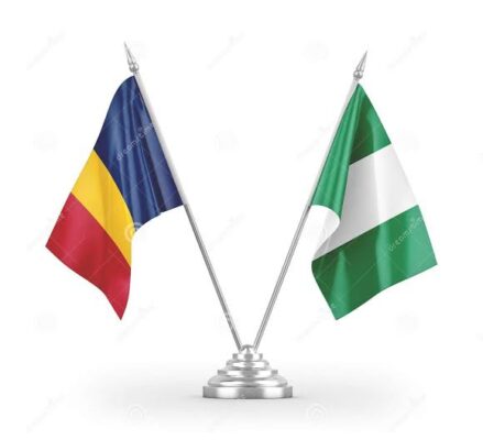 Nigeria and Chad flags displayed side by side, symbolising diplomatic relations and cooperation between the two countries.