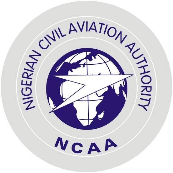 Nigeria Civil Aviation Authority (NCAA) logo featuring a globe and airplane symbol.