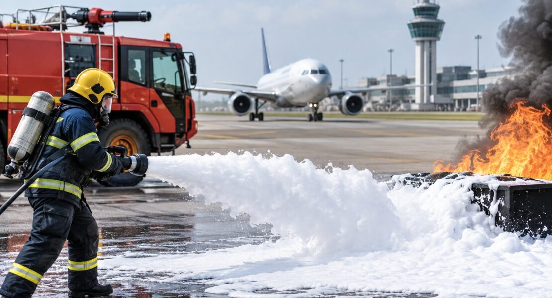 Nigerian airport firefighting operation as NCAA, ICAO and UNEP move to phase out PFAS-based firefighting foams